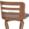 Armen Living Verne 30" Swivel Gray Faux Leather and Walnut Wood Bar Stool LCVRBAWAGR30 - alternate 2